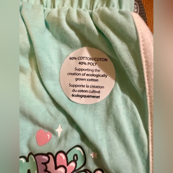 Hello Kitty PJ Shorts Mint Green NWT - Picture 6 of 7